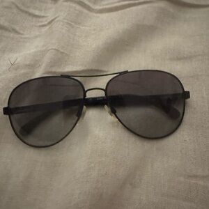 CHANEL Black Aviator Sunglasses